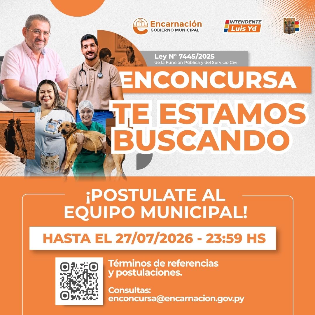 Enconcursa - Te estamos buscando. Postulate al equipo municipal hasta el 27/07/2026